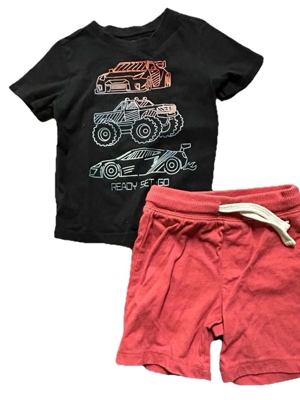 Toddler Boy Summer Lands End Swim Trunks T Shirts Shorts Size 2T Beach - Picture 2 of 6